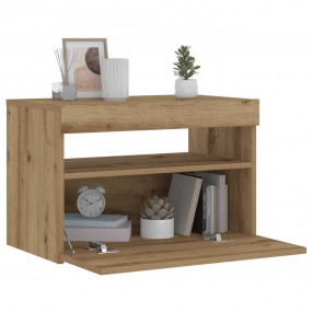 Bedside Cabinet Artisan Oak Engineered Wood