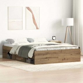 Bed Frame Artisan Oak Engineered wood Double Bed Frame
