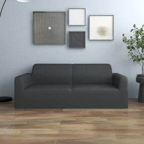 Couch Slipcover Anthracite 100% Polyester Jersey