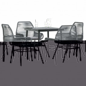Garden Dining Set Grey