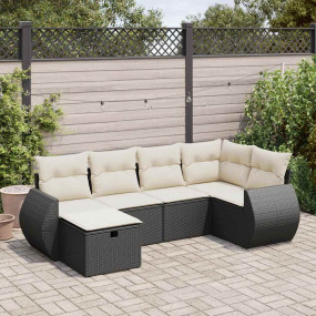 Patio Sofa Set Black, Cream White