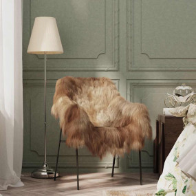 Sheepskin Chair Cover Brown 100% Sheepskin 27.6 x 43.3 ...