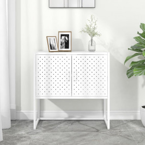Sideboard White Steel Medium Levelers Sideboard Rectang...