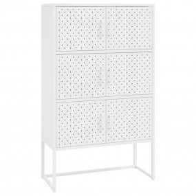 Highboard White Steel Medium Adjustable Levelers