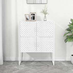 Highboard White Steel Medium Adjustable Armrests Highbo...