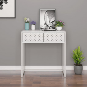 Console Table White Steel Standard Adjustable Feet