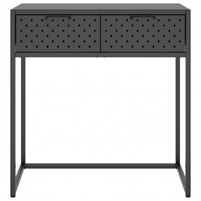 Console Table Anthracite Steel Compact Adjustable Armre...