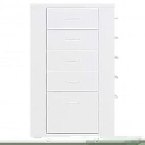Mobile File Cabinet White Metal Medium Rollable