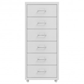 Mobile File Cabinet Grey Metal Medium Storage