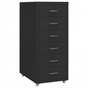 Mobile File Cabinet Black Metal Medium Mobile File Cabi...
