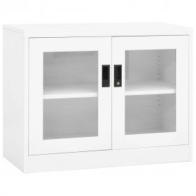 Office Cabinet White Steel, tempered glass Medium Offic...