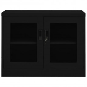 Office Cabinet Black Steel Medium Office Cabinet Rectan...