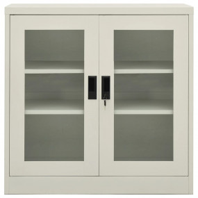Office Cabinet Light grey Steel, tempered glass Standar...
