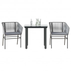 Garden Dining Set Grey