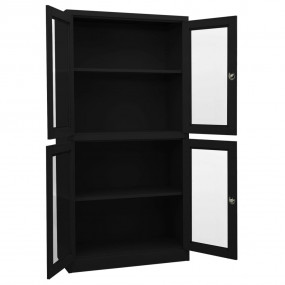 Office Cabinet Black Steel Large Filing Cabinet Rectang...