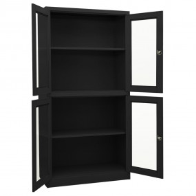 Office Cabinet Anthracite Steel 35.4x15.7x70.9 in