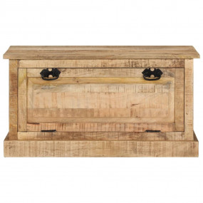 Shoe Storage Bench Natural Wood Solid Mango Wood Medium