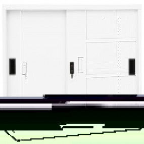 Office Cabinet White Steel 35.4 in x 15.7 in x 35.4 in