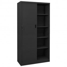 Office Cabinet Anthracite Steel 35.4x15.7x70.9 in