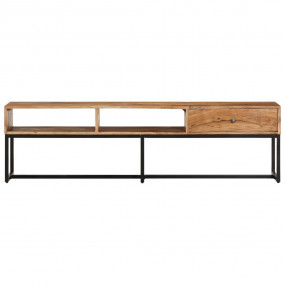 TV Cabinet Natural acacia wood Solid acacia wood, powde...