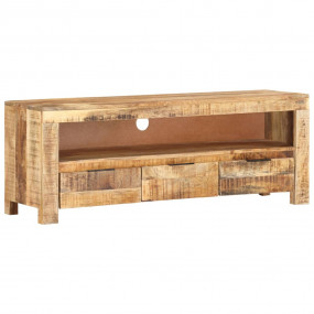 TV Cabinet Natural Solid Mango Wood Medium TV Cabinet