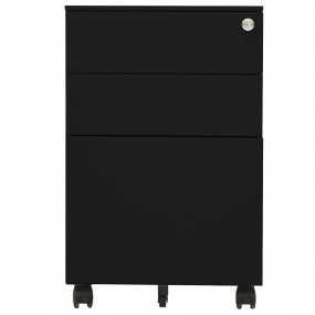 File Cabinet Black Steel Medium Filing Cabinet Rectangu...