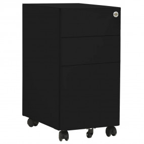 File Cabinet Black Steel File Cabinet Rectangular Moder...
