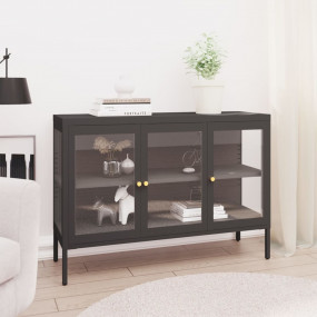 Sideboard Anthracite Powder-coated steel, tempered glas...