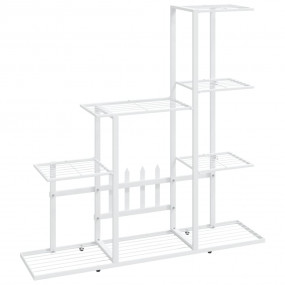 Plant Stand White Metal Medium Durable Flower Stand