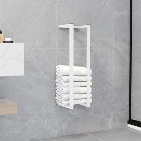Towel Rack White Steel Standard Size Modern Towel Rack