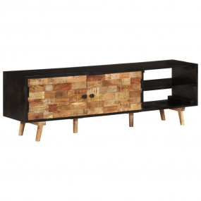 TV Cabinet Natural and Black Rough mango wood and solid...