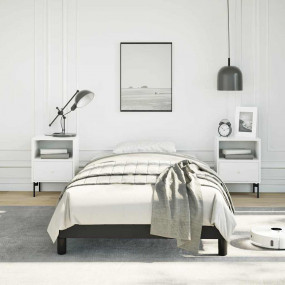 Bed Frame Black Faux leather, Plywood, Engineered wood ...