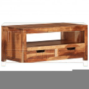 Coffee Table Light Brown Solid Acacia wood