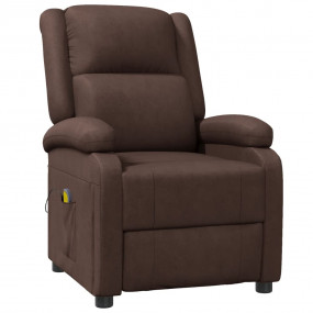 Massage Chair Brown Faux Leather Standard Adjustable He...