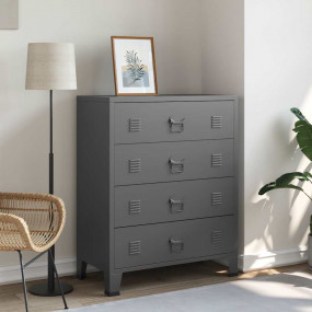 Drawer Cabinet Anthracite Metal Medium Drawer Cabinet