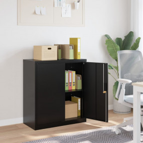File Cabinet Black Powder-coated steel Medium File Cabi...