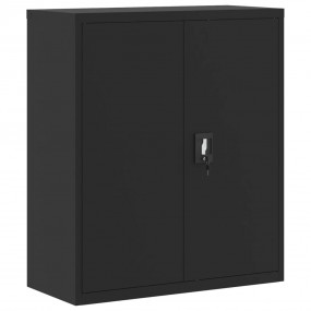 File Cabinet Black Powder-Coated Steel Medium File Cabi...