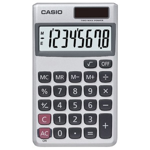 CASIO SL300VE/SL300SV Wallet Solar Calculator with 8-Di...